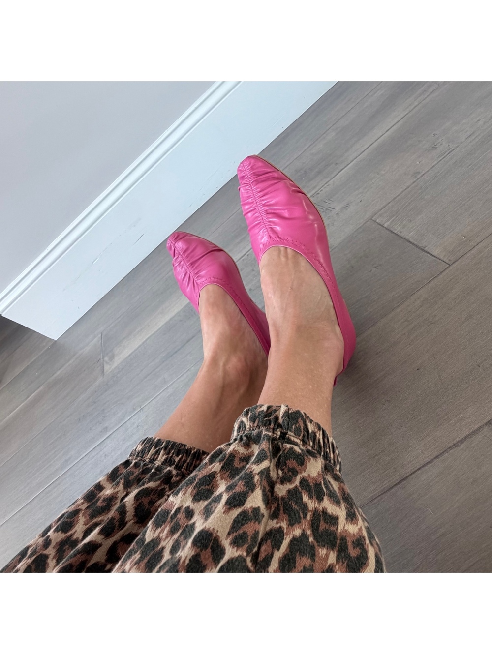 Zilian Pink Leather Ballet Flats Size 39